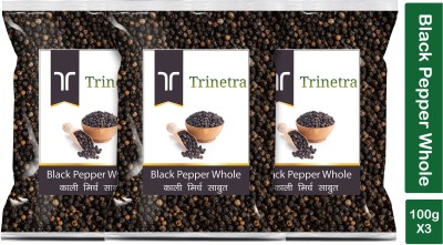 Trinetra Premium Quality Kali Mirch Sabut (Black Pepper)-100gm (Pack Of 3)(3 x 100 g)