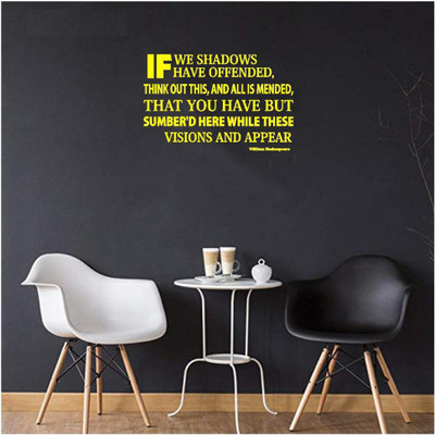 LYOMAN 59 cm ifweshadow-ylw Self Adhesive Sticker(Pack of 1)