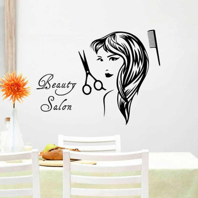 amazinghubsolution 70 cm A...GIRLHAIRSALON Self Adhesive Sticker(Pack of 1)