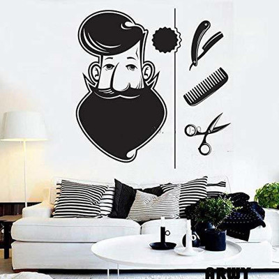 amazinghubsolution 70 cm a...newbarberluk Self Adhesive Sticker(Pack of 1)