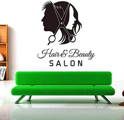 amazinghubsolution 60 cm a...beauty&hairsalon Self Adhesive Sticker(Pack of 1)