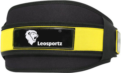 Leosportz Dura Belt-6 Inch Wide-Double Thick-Gym Fitness Weightlifting Back / Lumbar Support(Red, Black)