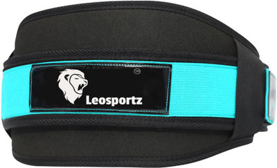 Leosportz Dura Belt-6 Inch Wide-Double Thick-Gym Fitness Weightlifting Back / Lumbar Support(Blue, Black)