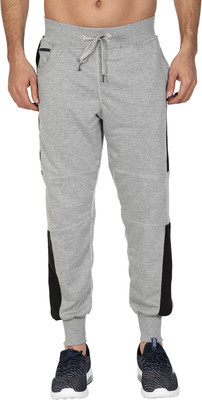 UZARUS Colorblock Men Grey Track Pants