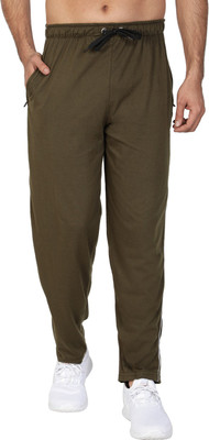 UZARUS Solid Men Dark Green Track Pants