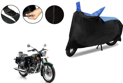VTF Two Wheeler Cover for Royal Enfield(Bullet 500, Black, Blue)
