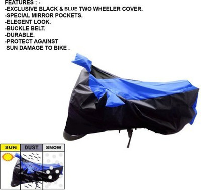 kyathat Waterproof Two Wheeler Cover for Universal For Bike(Himalayan, Black, Blue)