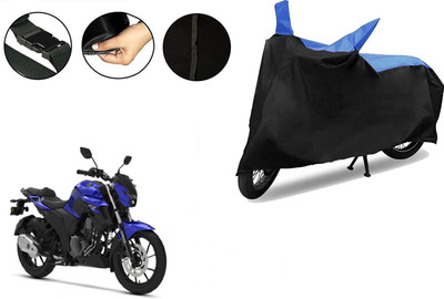 VTF Two Wheeler Cover for Yamaha(FZ16, Black, Blue)