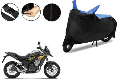 VTF Two Wheeler Cover for Honda(CB 500, Black, Blue)