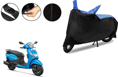 VTF Two Wheeler Cover for Hero(Passion Plus, Black, Blue)