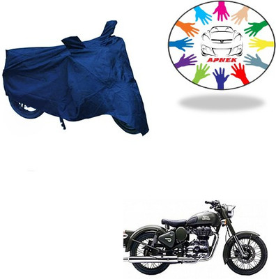 APNEK Waterproof Two Wheeler Cover for Royal Enfield(Battle Green, Blue)