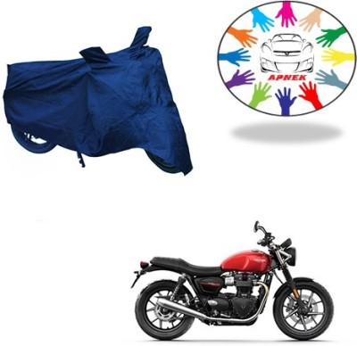 APNEK Waterproof Two Wheeler Cover for Triumph(Twin spark, Blue)