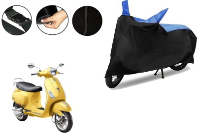 VTF Two Wheeler Cover for Piaggio(Vespa VXL, Black, Blue)