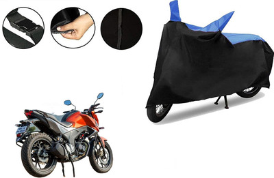 VTF Two Wheeler Cover for Honda(CB, Black, Blue)