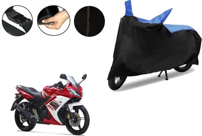 VTF Two Wheeler Cover for Yamaha(YZF R15 S, Black, Blue)