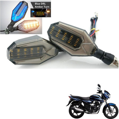 AuTO ADDiCT Front, Rear, Side LED Indicator Light for Bajaj Discover 100(Blue, Yellow)