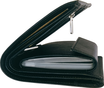 Mahboob Men Casual Black Artificial Leather Card Holder(10 Card Slots)
