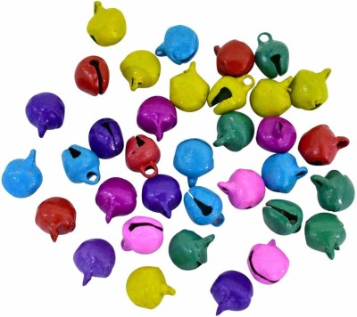 De-Ultimate Pack of 200 Gram (400 Pcs Approx) Multicolor 8mm Ghungroo Jingle Bells Beads