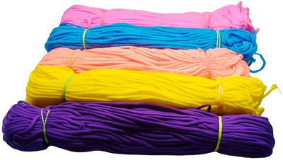 PUSHPA CREATION Macrame Cord /threads set of 5 colour 4mm 5o mtr each cord