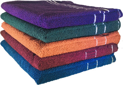 SHOP BY ROOM Cotton 200 GSM Hand, Face Towel Set(Pack of 5)