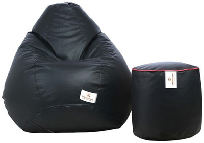 STAR XXL Tear Drop Bean Bag Cover  (Without Beans)(Grey)