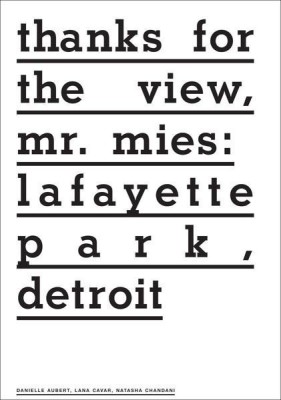 Thanks for the View, Mr Mies: Lafayette Park Detroit(English, Paperback, Aubert Danielle)