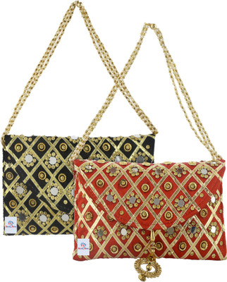 Heart Home Party Multicolor  Clutch