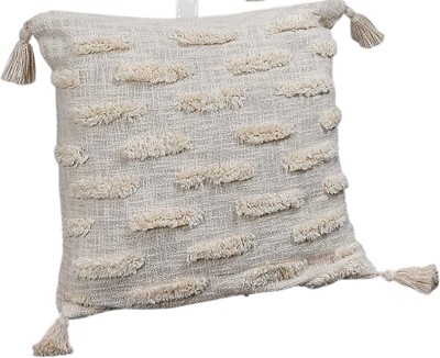 pepme Self Design Cushions Cover(40 cm*40 cm, White)