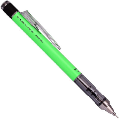 Tombow MONO GRAPH MECHANICAL PENCIL 0.5 / ERASER Pencil Pencil(Set of 1, NEON GREEN)
