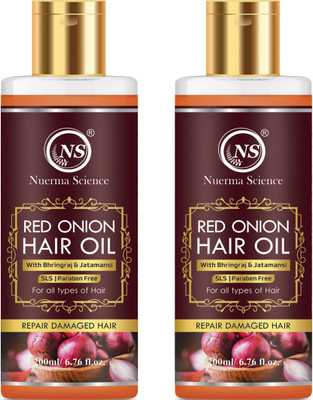 Nuerma Science Onion Oil for Hair Regrowth & Hair Fall Control Hair Oil (Pack of 2, 200 ML Each) Hair Oil(400 ml)