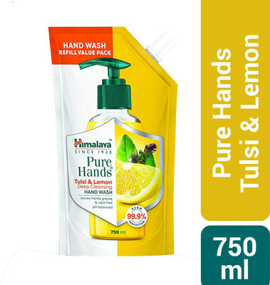 HIMALAYA Pure Hands Tulsi & Lemon Deep Cleansing Hand Wash Pouch(0.75 L)