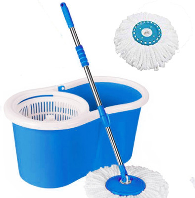 V-MOP Classic Magic Dry Bucket Mop - 360 Degree Self Spin Wringing With 1 Super Absorb Strip Mop(Multicolor)