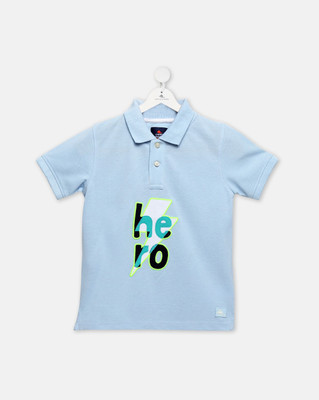Nitt Hyman  - Cherry Crumble Boys & Girls Typography, Printed Cotton Blend Regular T Shirt(Blue, Pack of 1)