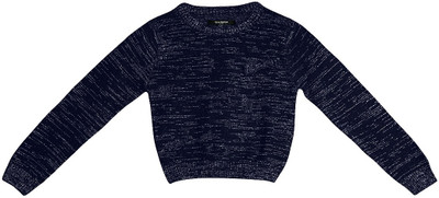 Style Quotient Girls Casual Pure Cotton Sweater Top(Dark Blue, Pack of 1)
