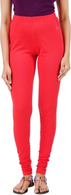 New Darling Churidar  Western Wear Legging(Red, Solid)