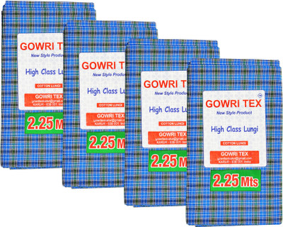 GOWRI TEX Checkered Multicolor Lungi