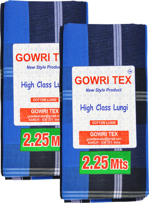 GOWRI TEX Checkered Multicolor Lungi