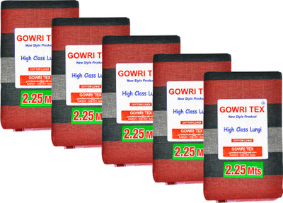 GOWRI TEX Checkered Multicolor Lungi