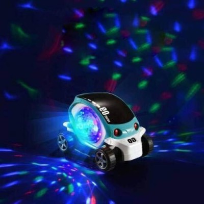 TamBoora 3D Lighting /Musical/Dancing/Stunt 09 Future Car Rotate 360° With Multicolor led Flashing Light & Music Learning Toy/educational Toy Baby Gift(Blue)