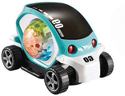 FFERONS Baby Musical/Dancing/3D Lighting Stunt 09 Future Car Rotate 360° With Multicolor led Flashing Light & Music Learning/educational Gift/gifting car toy(Multicolor)