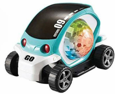FFERONS BEST BUY Baby Musical/Dancing/3D Lighting Stunt 09 Future Car Rotate 360° With Multicolor led Flashing Light & Music Learning/educational Gift/gifting car toy(Multicolor)