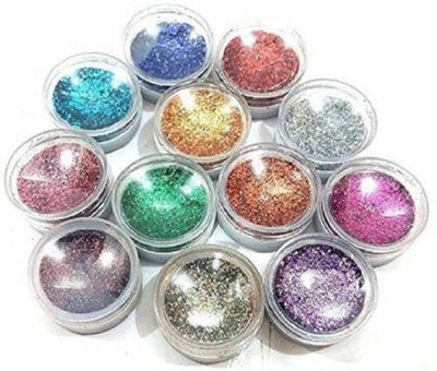 Zhunmun Nail Are shinning glitter eye sparkle 12 pcs(multicolor)