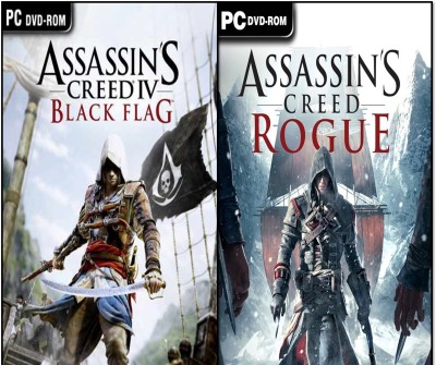 Assassins Creed Black Flag and Rogue Top Two Game (OS : 64 Bit Only) (Offline Only) (Regular)(Action Adventure, for PC)