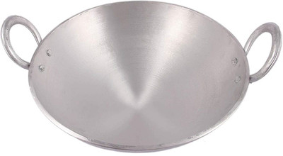 shri gaurangi Aluminium Kadai/Frying Pan for Cooking, Aluminium Fry Kadhai/Pan for Kitchen Kadhai 25 cm diameter 2 L capacity(Aluminium, Non-stick)