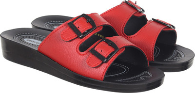 Aerosoft Women's Red Sandal Women Flats(Red , 41)