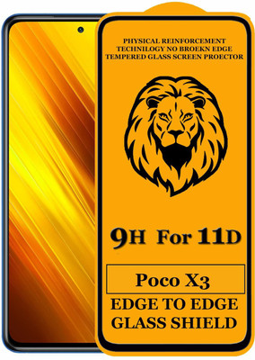 Xester Edge To Edge Tempered Glass for POCO X3(Pack of 1)