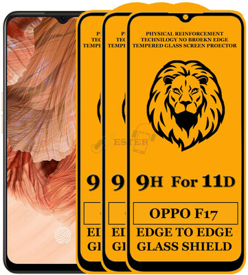 Xester Edge To Edge Tempered Glass for OPPO F17(Pack of 3)