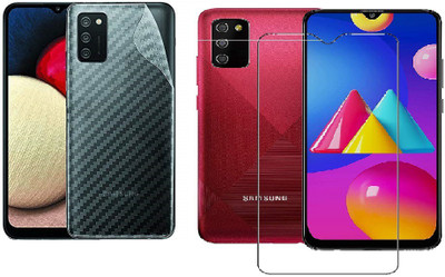 LIKEDESIGN Front and Back Screen Guard for Samsung Galaxy M02s(Pack of 2)