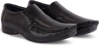 OM LOOKS Slip On For Men(Black , 7)