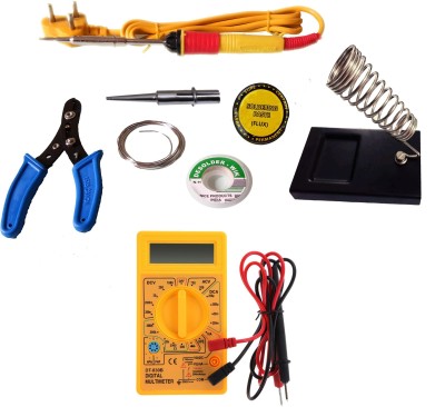 tHemiStO 6 in1 Soldering kit with multimeter 25 W Simple(Pointed Tip)